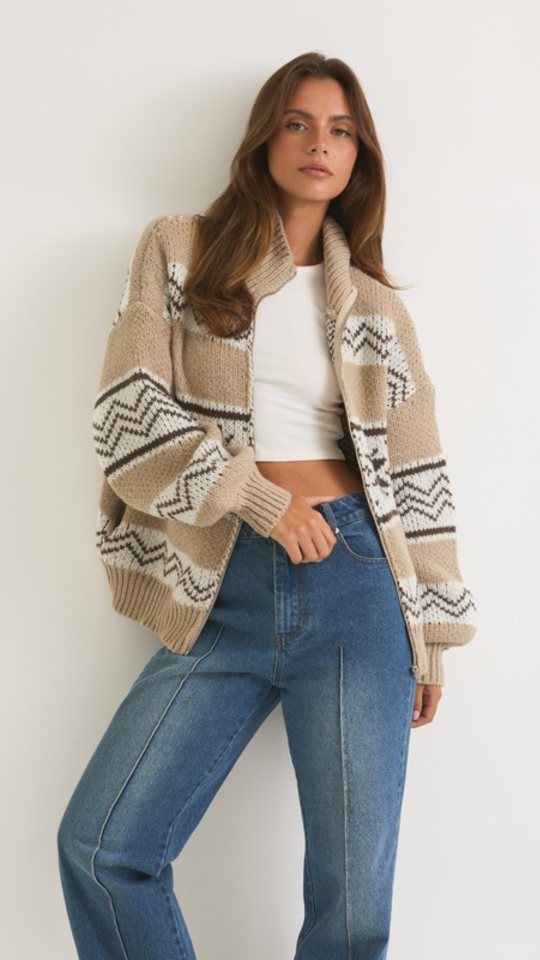 Fair Isle Sweater Jacket