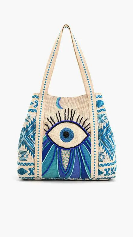Wanderlust Evil Eye Tote