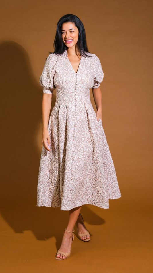 Grace woven Midi dress