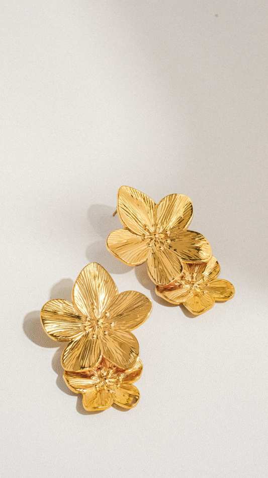 Ivy stacked flower Earring