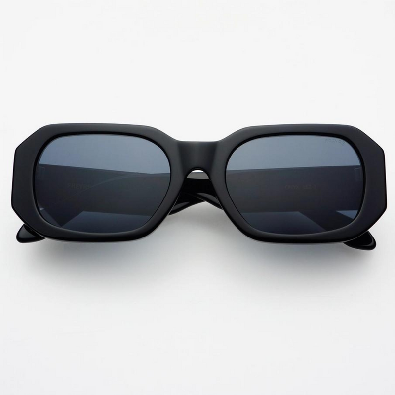 Onyx Acetate Rectangular Sunglasses