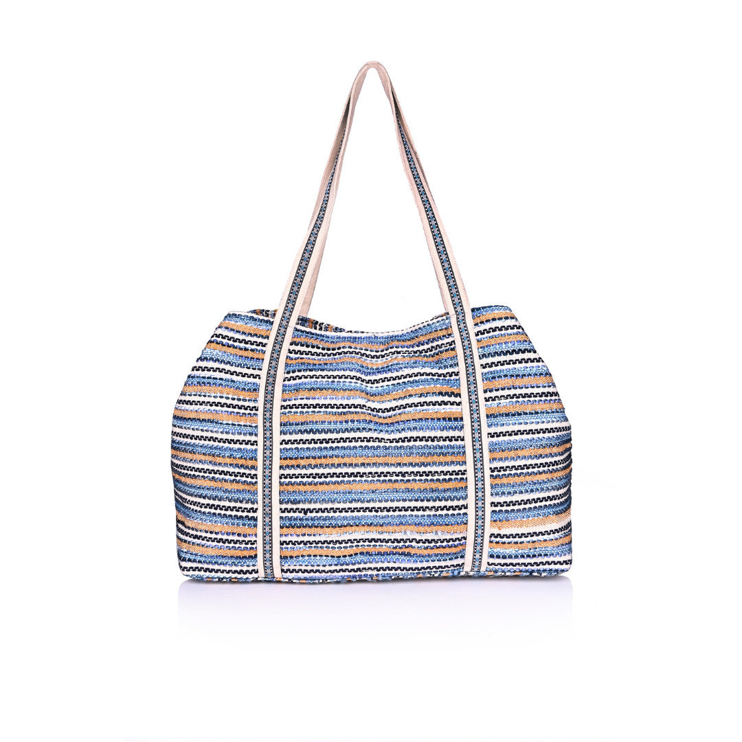 Zig Zag Evil Eye Tote