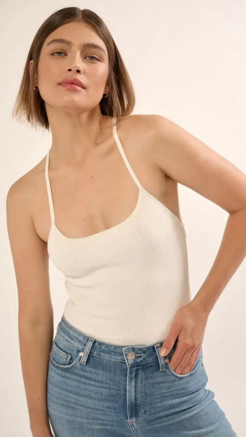Essie Lace-Up Rib Bodysuit