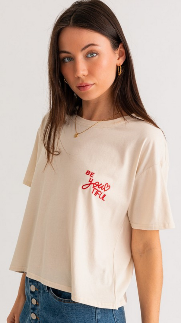 Be Youthful Embroidery Shirt