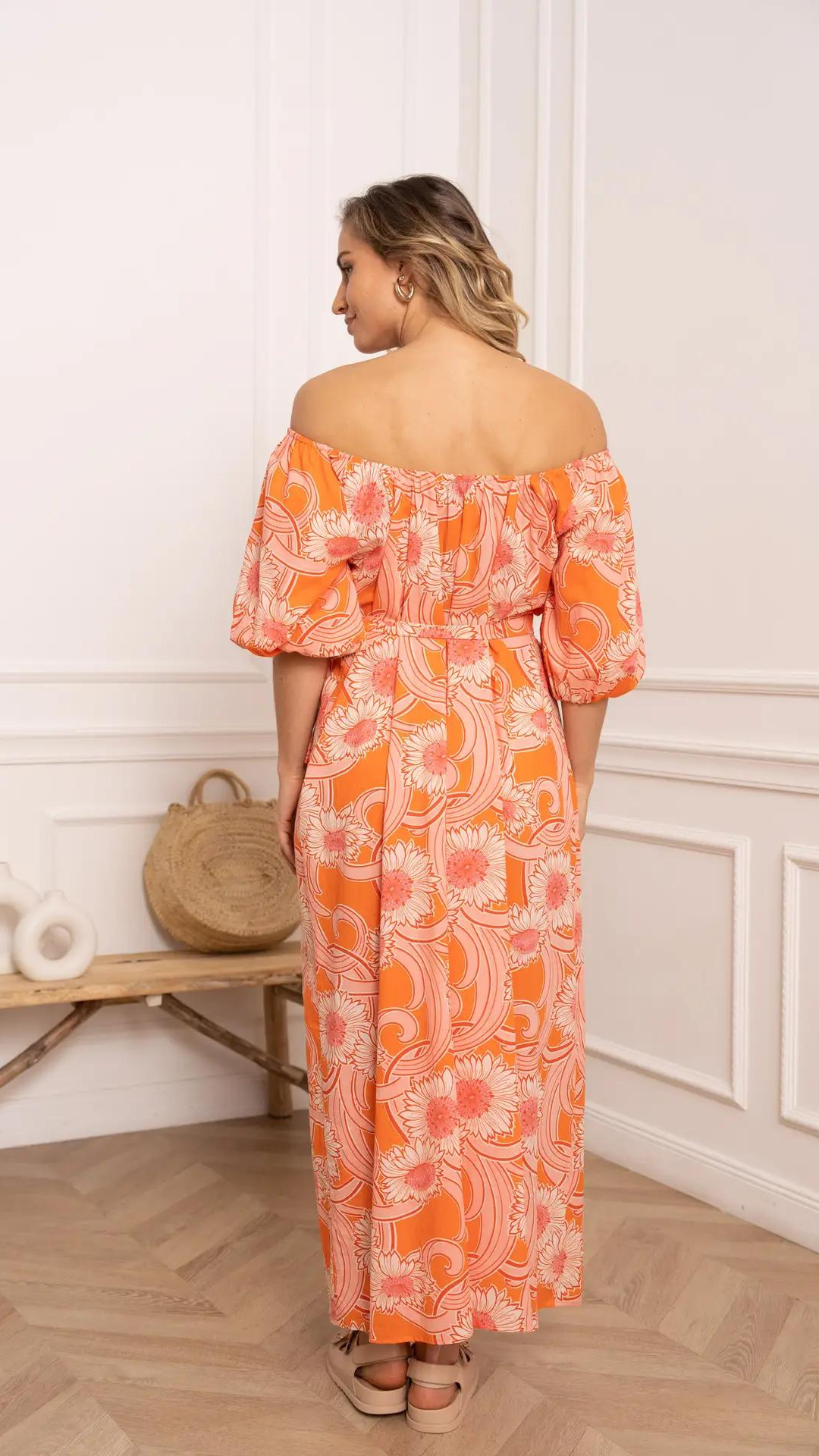 Orange Blossom long dress