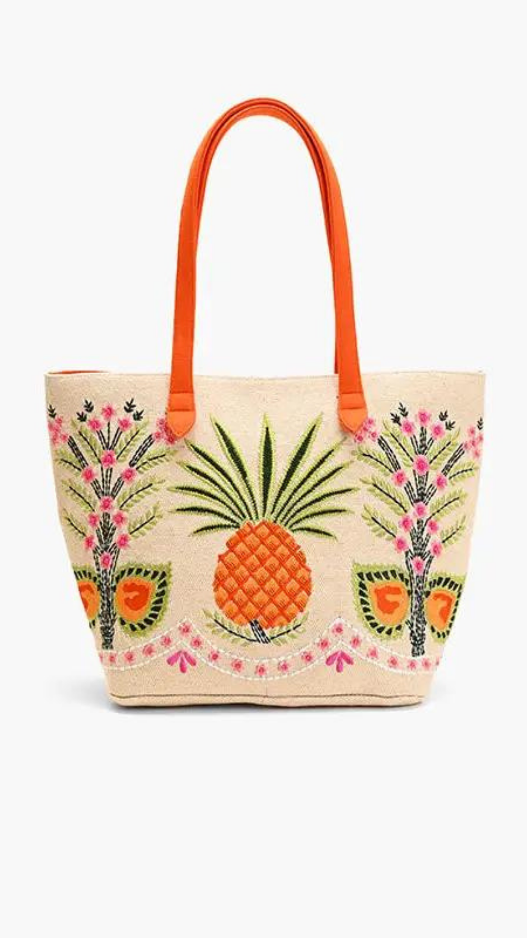 Pineapple Embellished Tote