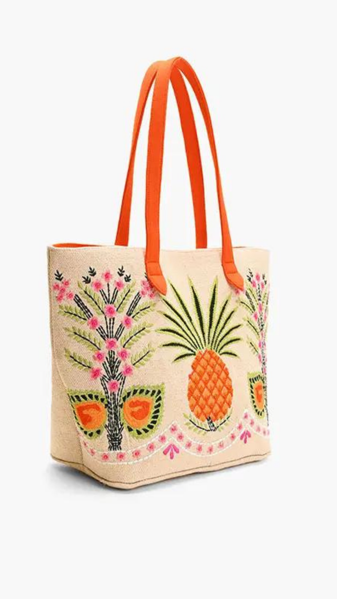 Pineapple Embellished Tote