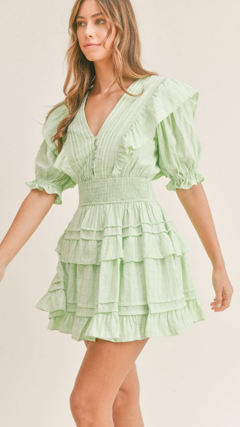 Nancy Ruffle Mini Dress