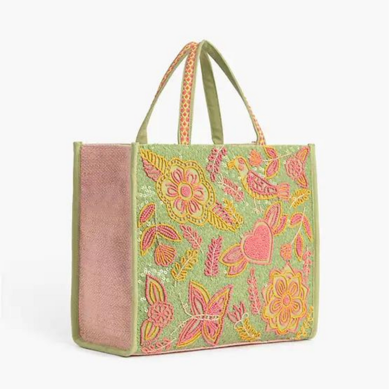 Forest Bloom Embellished Bag