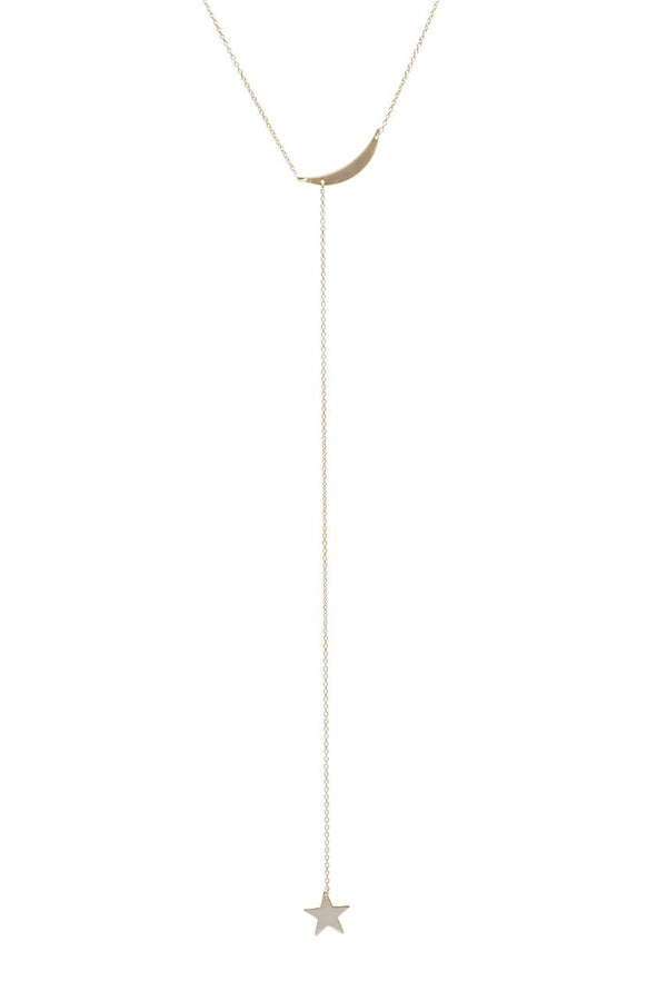 Moon Star Lariat necklace